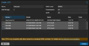 Proxmox ZFS file server