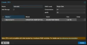 Proxmox ZFS file server